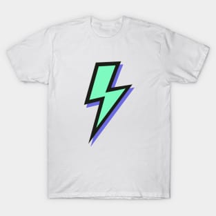 Mint Green and Purple Lightning Bolts T-Shirt